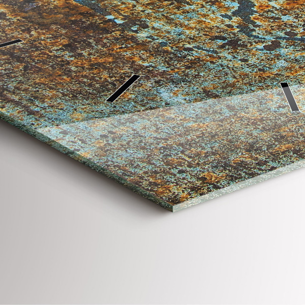 Horloge carrée en verre Texture de vieux métal