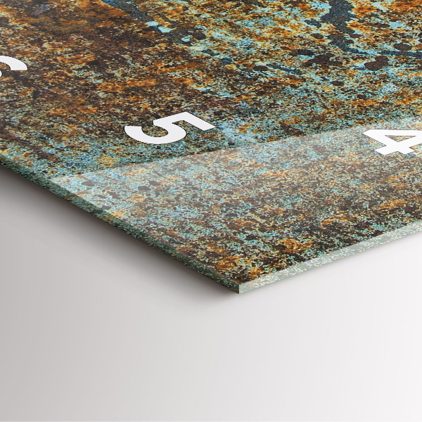 Horloge carrée en verre Texture de vieux métal