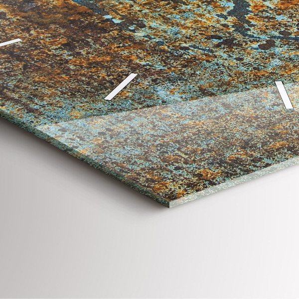 Horloge carrée en verre Texture de vieux métal