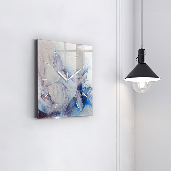 Pendule carrée en verre Texture de peinture abstraite