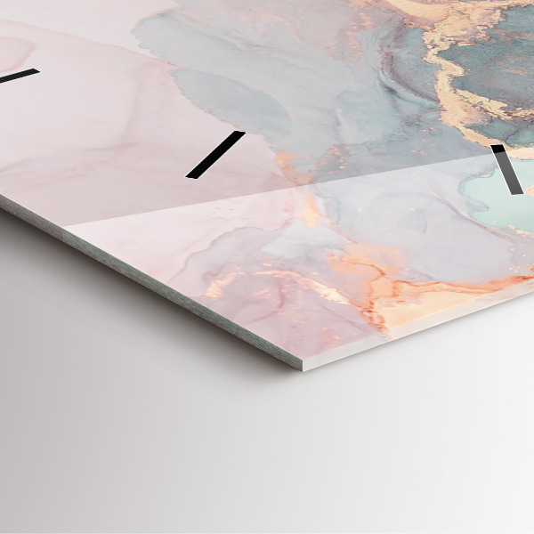 Pendule carrée en verre Texture de marbre