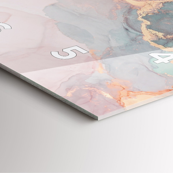 Pendule carrée en verre Texture de marbre