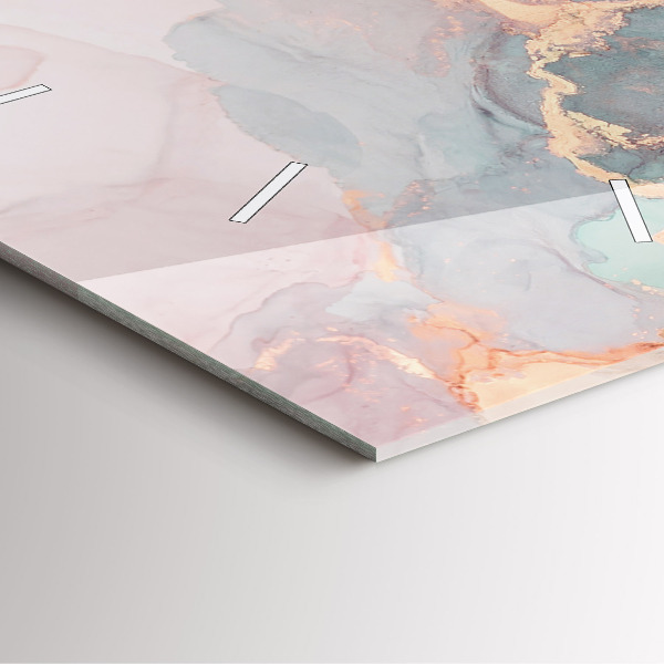 Pendule carrée en verre Texture de marbre