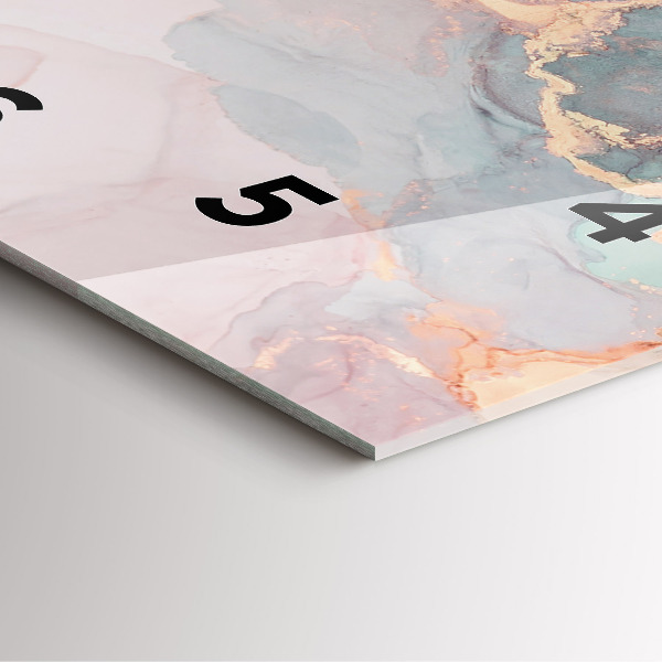 Pendule carrée en verre Texture de marbre