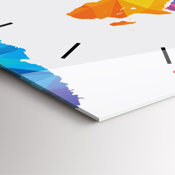 Horloge murale carrée Carte du monde abstraite