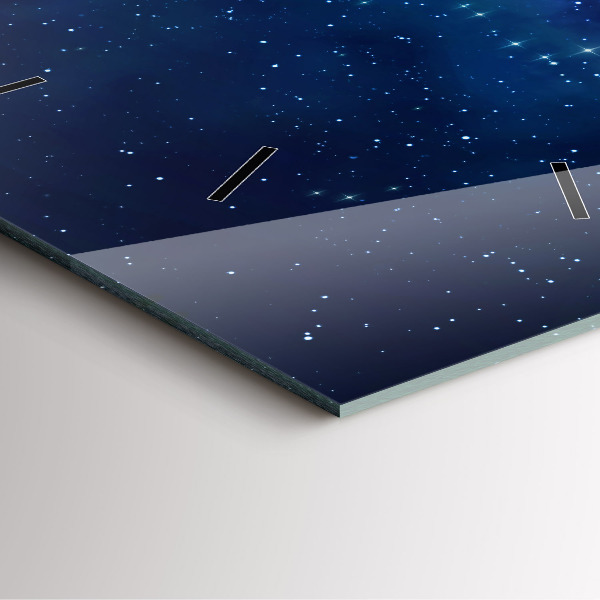 Horloge murale carrée Étoiles du ciel sombre