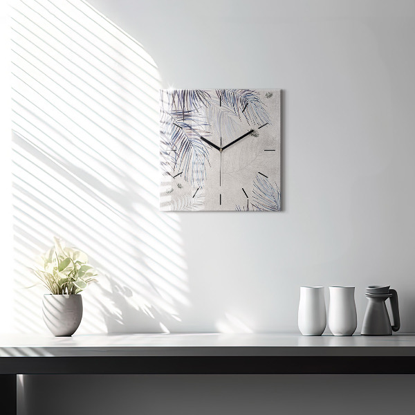 Horloge murale carrée Palme