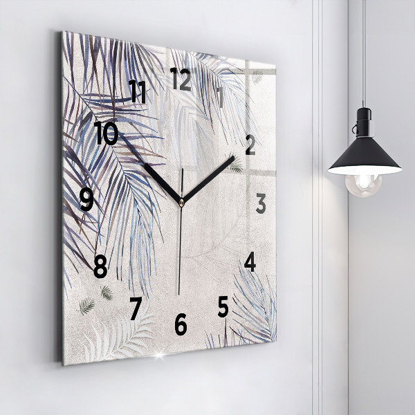 Horloge murale carrée Palme