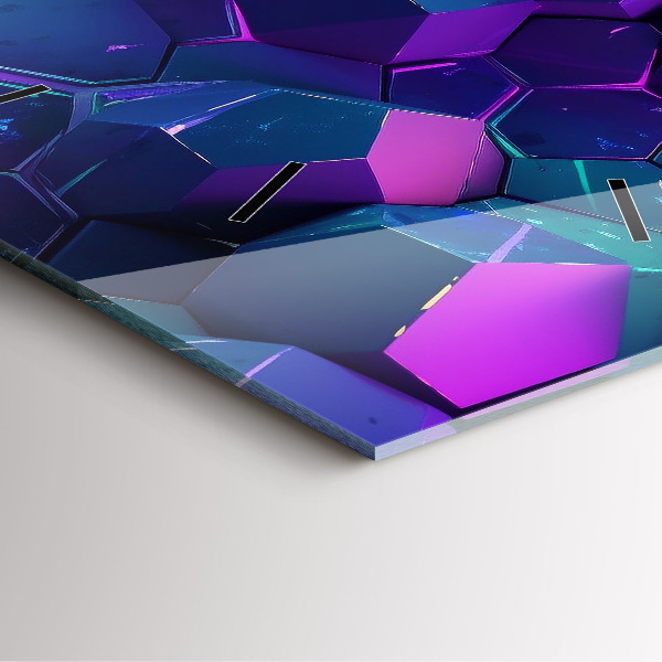 Horloge murale carrée figures géométriques