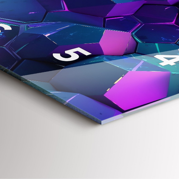 Horloge murale carrée figures géométriques