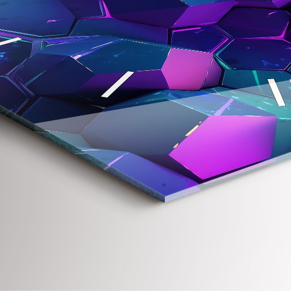 Horloge murale carrée figures géométriques