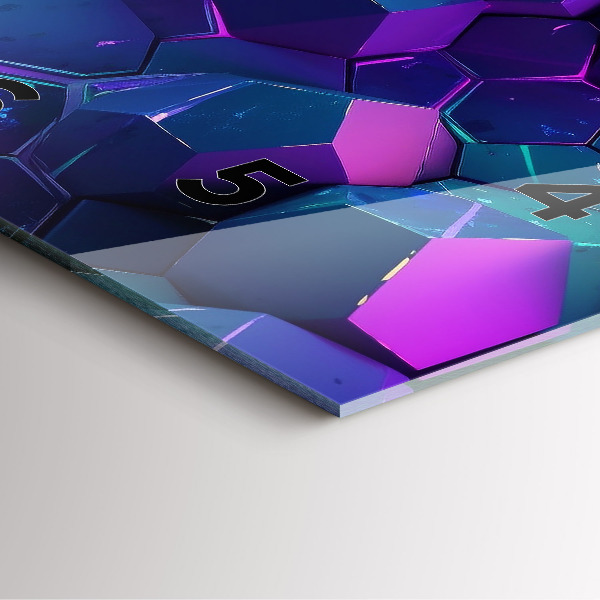 Horloge murale carrée figures géométriques