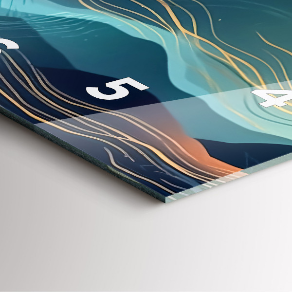 Horloge murale carrée Paysage de montagne