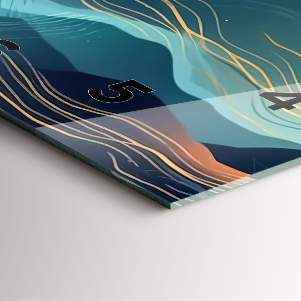 Horloge murale carrée Paysage de montagne