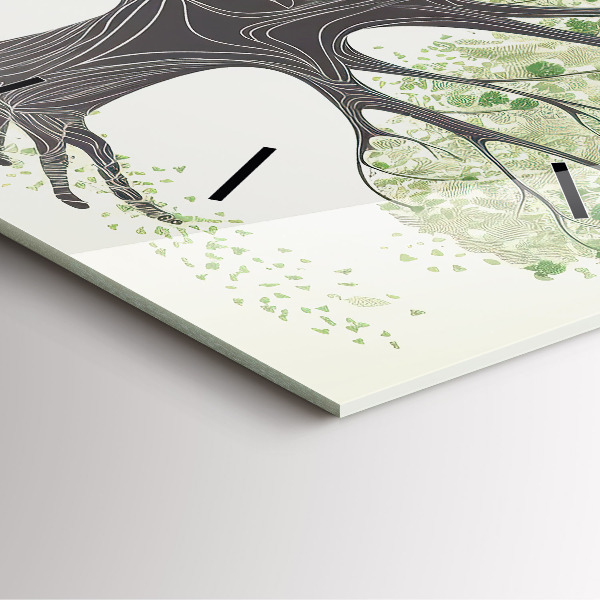 Horloge murale carrée Nature des grands arbres