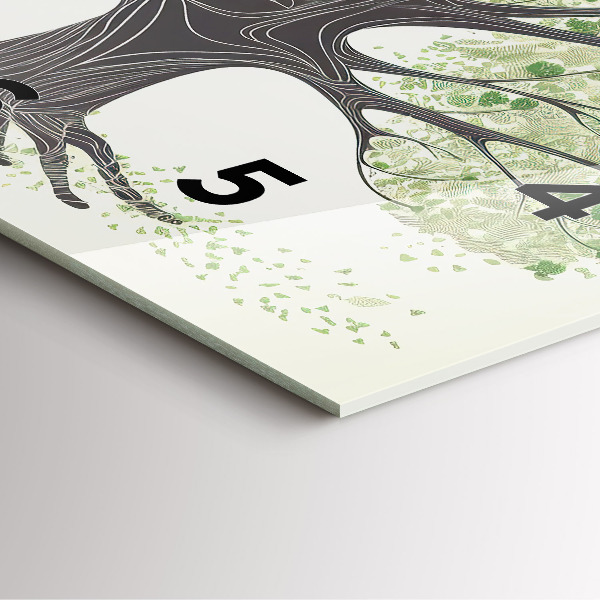 Horloge murale carrée Nature des grands arbres