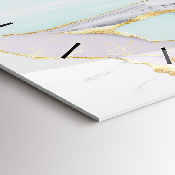 Horloge murale carrée Motif en marbre