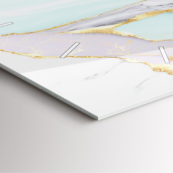 Horloge murale carrée Motif en marbre