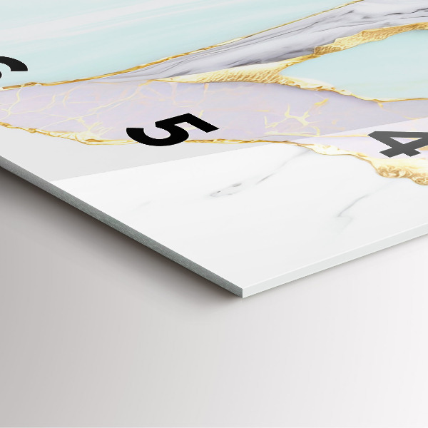 Horloge murale carrée Motif en marbre