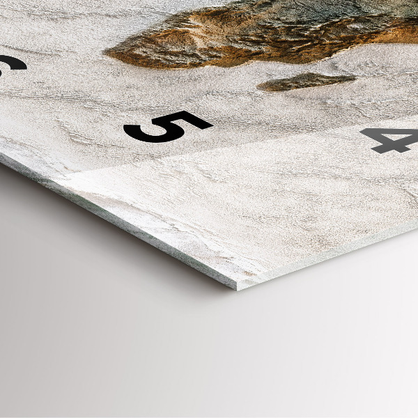 Horloge murale carrée Carte du vieux monde