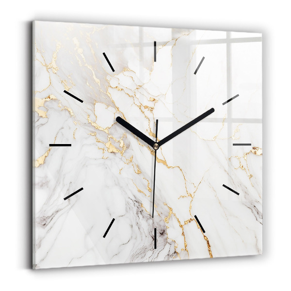 Horloge murale carrée Marbre décoratif