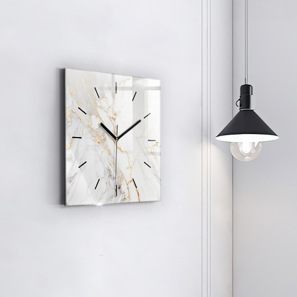 Horloge murale carrée Marbre décoratif