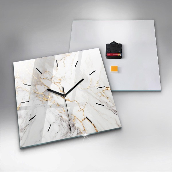 Horloge murale carrée Marbre décoratif