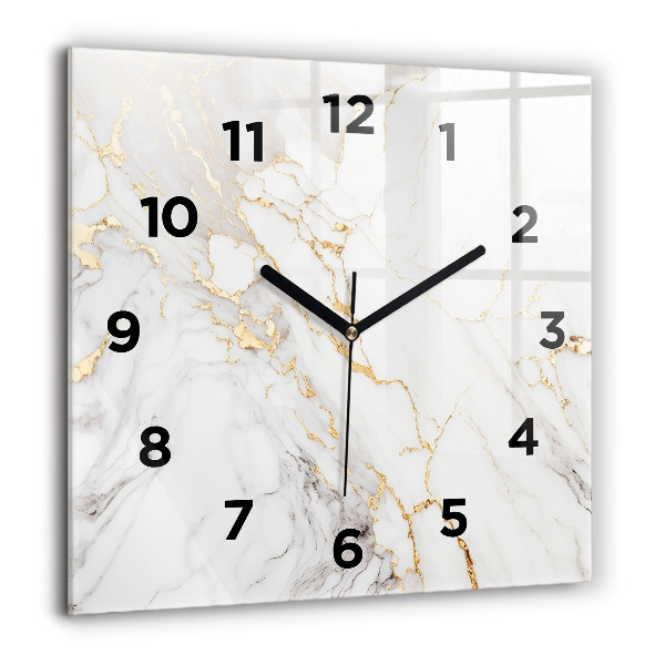 Horloge murale carrée Marbre décoratif