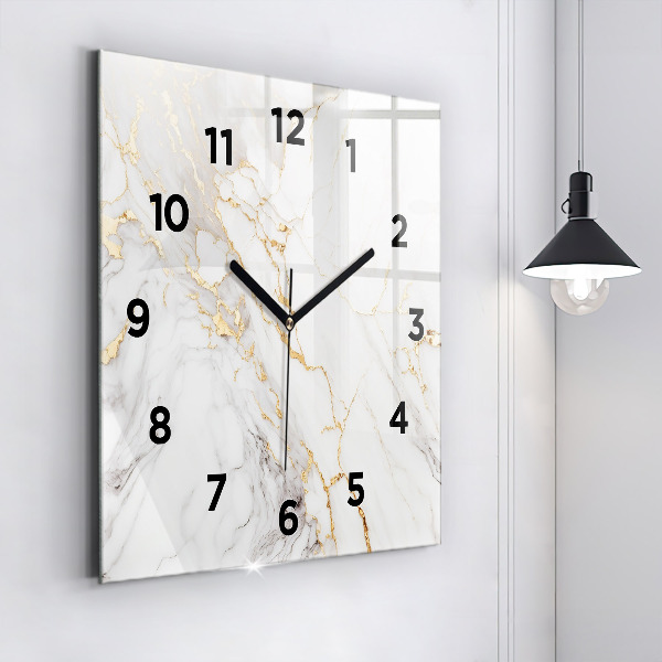 Horloge murale carrée Marbre décoratif
