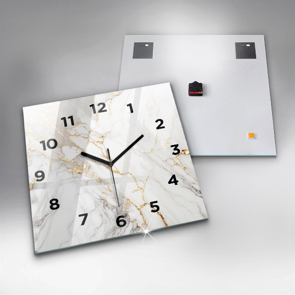 Horloge murale carrée Marbre décoratif