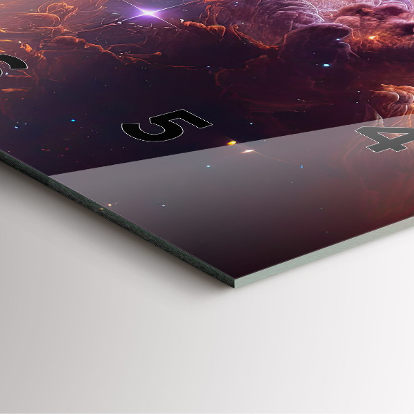 Horloge murale carrée Le monde cosmique des étoiles