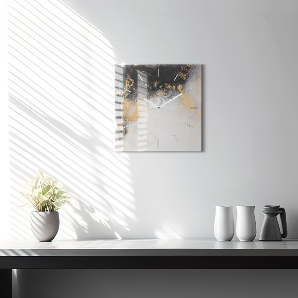 Horloge murale carrée Marbre artistique