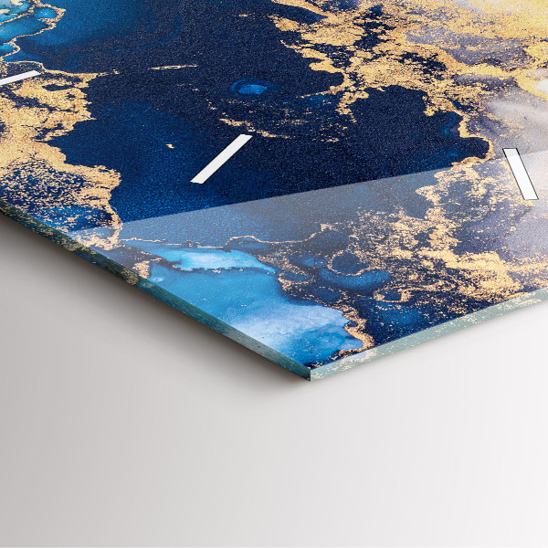 Horloge murale carrée Motif en marbre