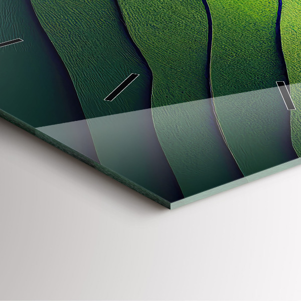 Horloge murale carrée Résumé des champs verts