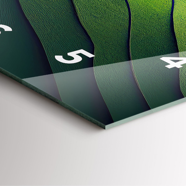 Horloge murale carrée Résumé des champs verts