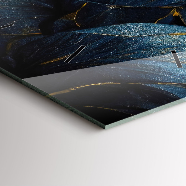 Horloge murale carrée Fleurs décoratives