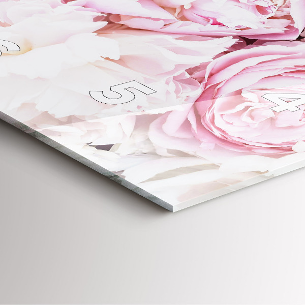 Horloge murale carrée Fleurs décoratives