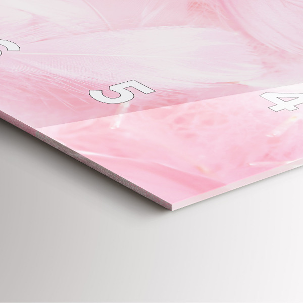 Horloge murale carrée Plumes – abstrait