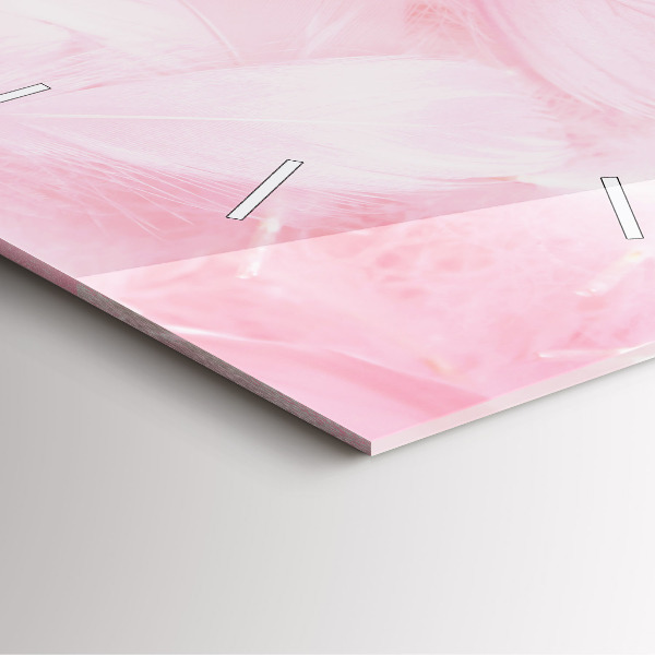 Horloge murale carrée Plumes – abstrait