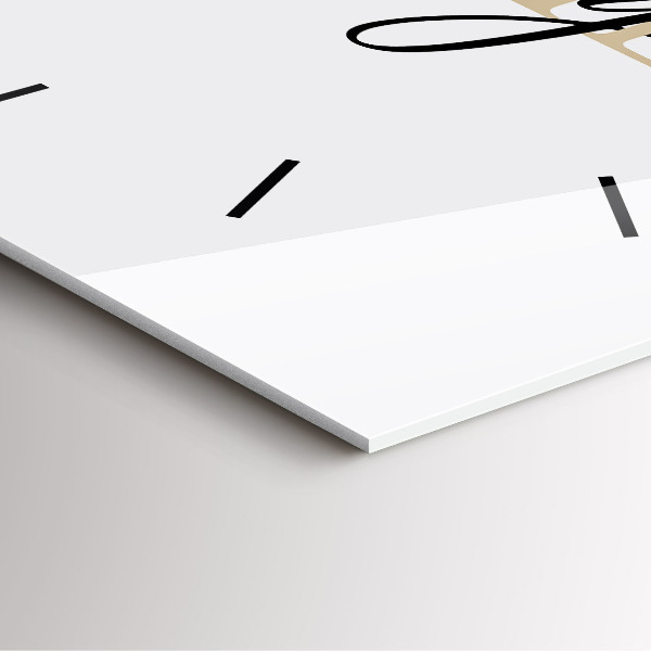 Horloge murale carrée Inscription familiale