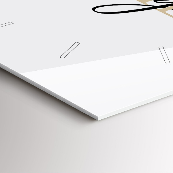 Horloge murale carrée Inscription familiale