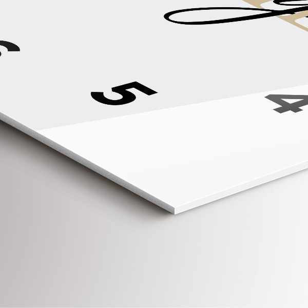 Horloge murale carrée Inscription familiale