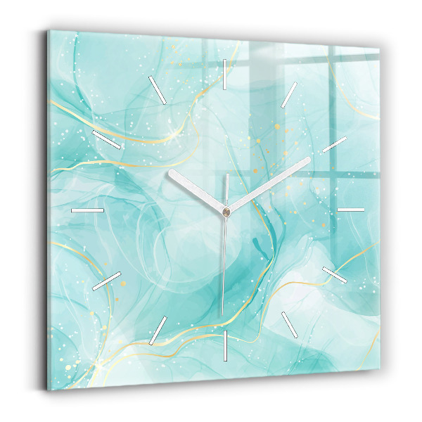 Horloge murale carrée Marbre abstrait
