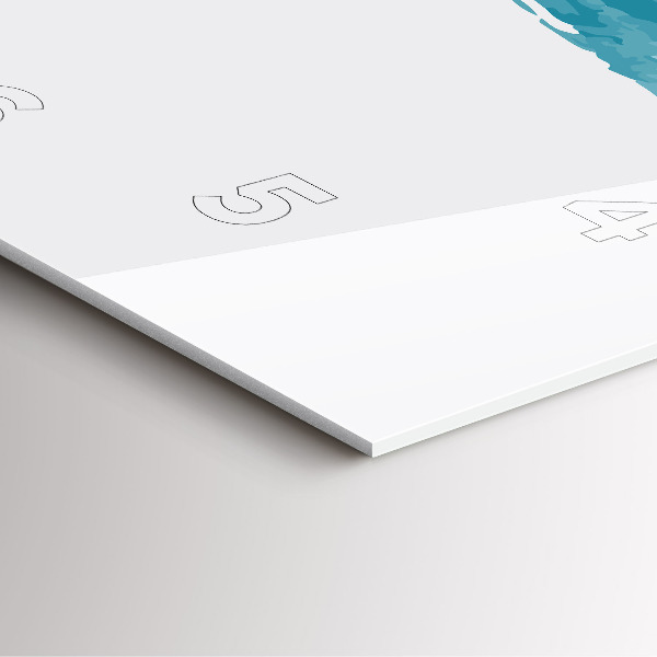 Horloge murale carrée Coups de pinceau