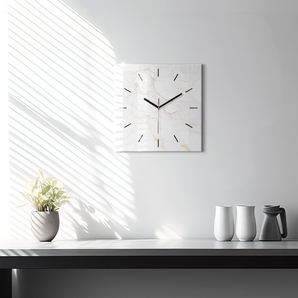 Horloge murale carrée Marbre élégant
