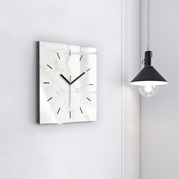 Horloge murale carrée Marbre élégant