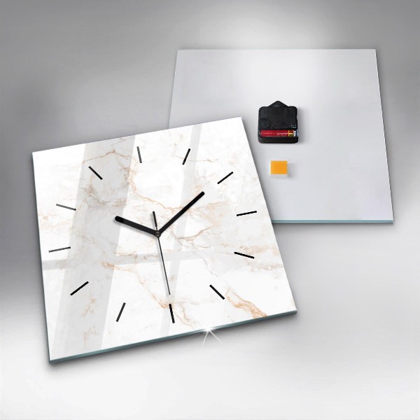 Horloge murale carrée Marbre élégant