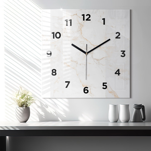 Horloge murale carrée Marbre élégant