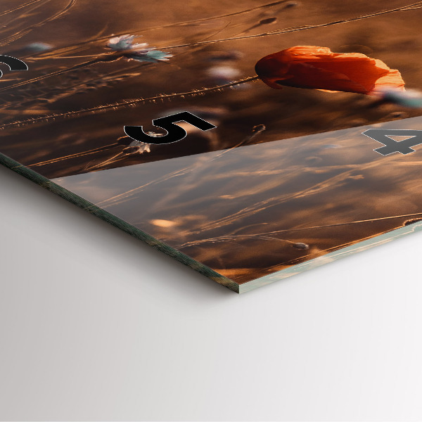 Horloge murale carrée Lever de soleil sur le terrain