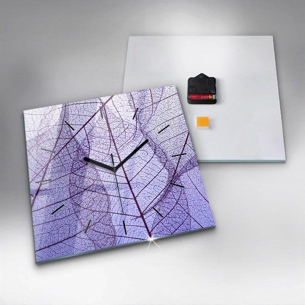 Horloge murale carrée Feuilles – nature